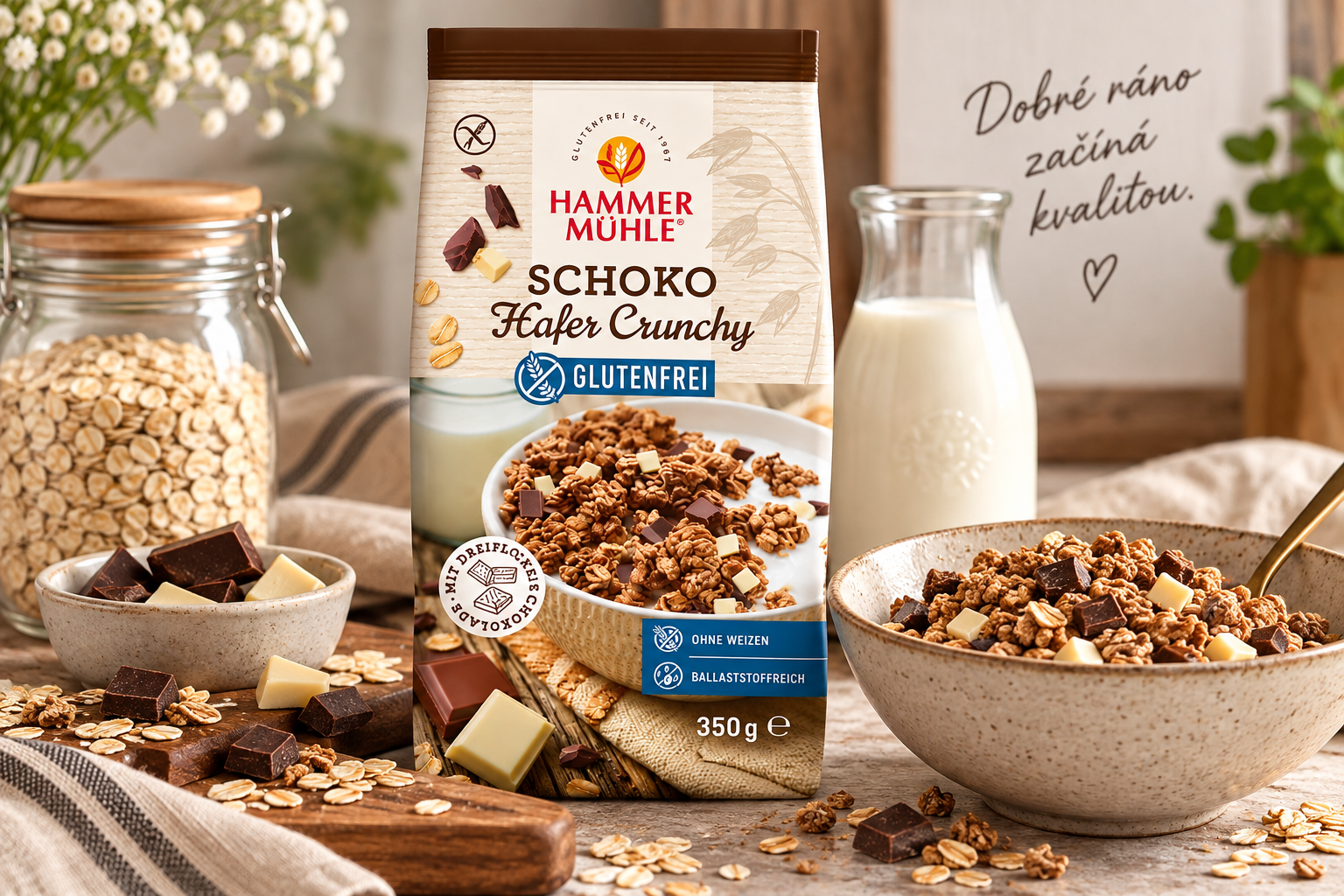 Granola čokoládová, bez lepku, eshop.celiakarna.cz